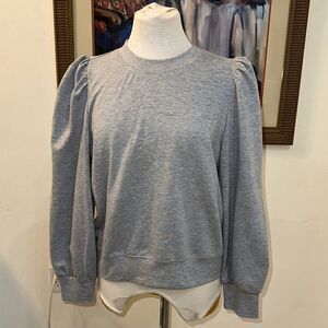 TCEC Gray Women's Puff Sleeve Top   Size Large